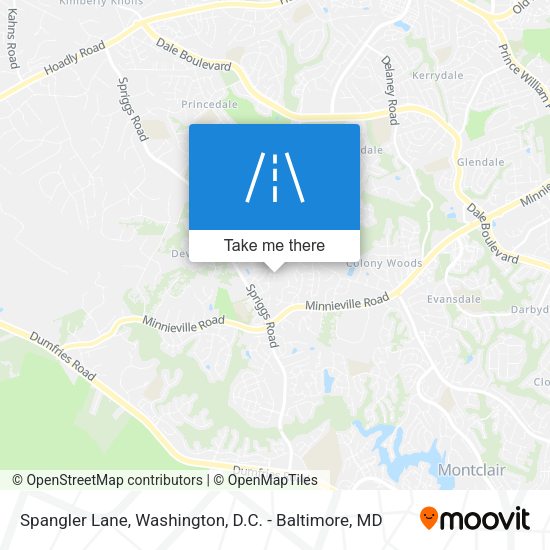 Spangler Lane map