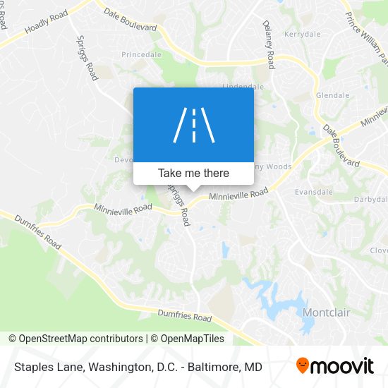 Staples Lane map