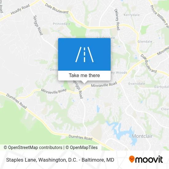 Staples Lane map