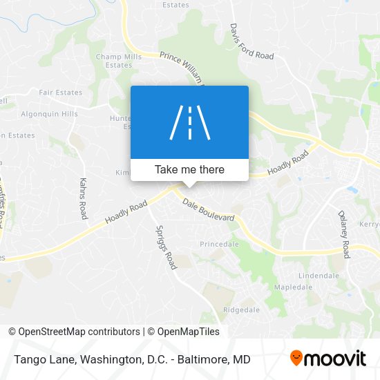 Tango Lane map