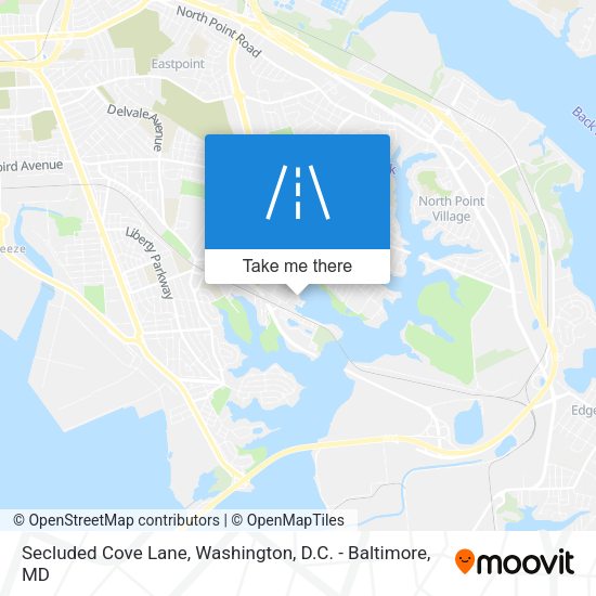 Secluded Cove Lane map