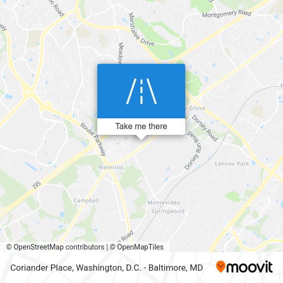 Coriander Place map