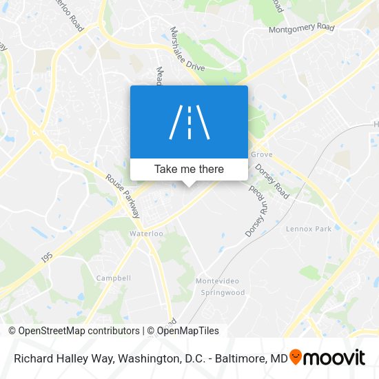 Richard Halley Way map