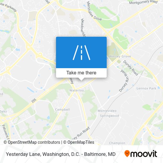 Yesterday Lane map