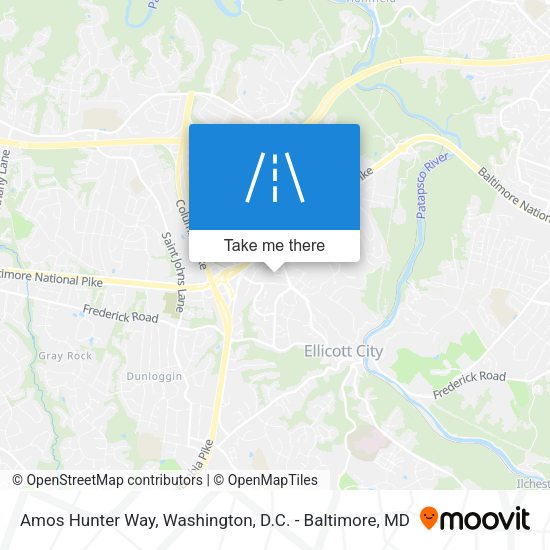 Amos Hunter Way map