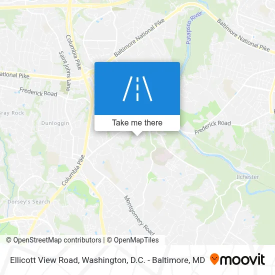 Ellicott View Road map