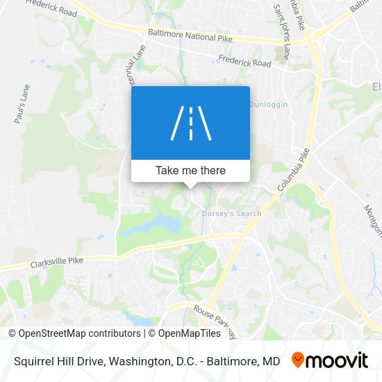 Squirrel Hill Drive map