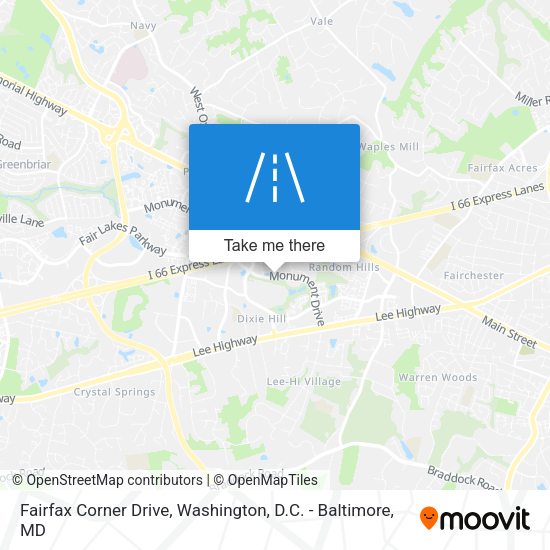 Fairfax Corner Drive map