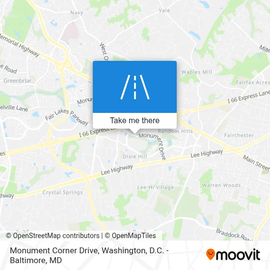 Monument Corner Drive map