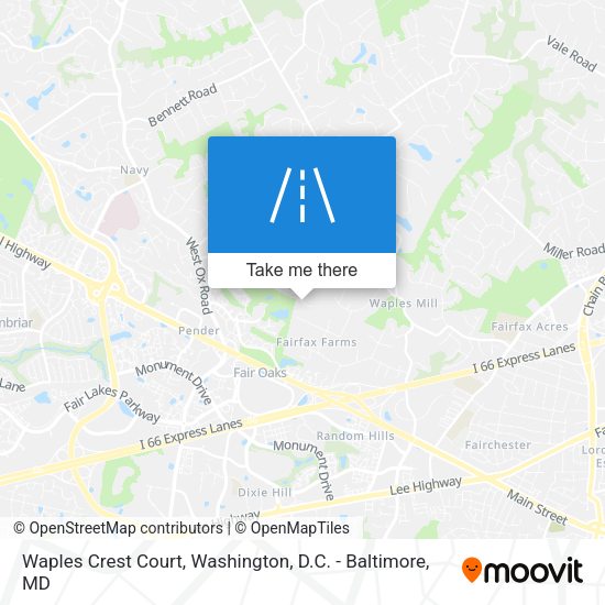Mapa de Waples Crest Court