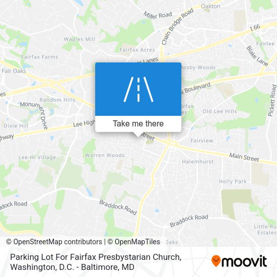 Mapa de Parking Lot For Fairfax Presbystarian Church