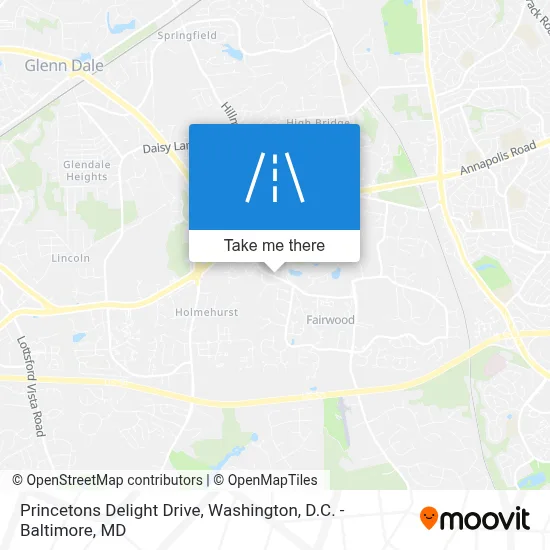 Princetons Delight Drive map