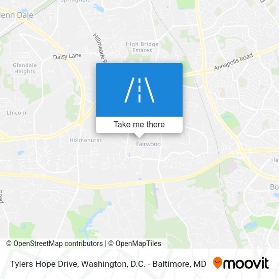 Tylers Hope Drive map