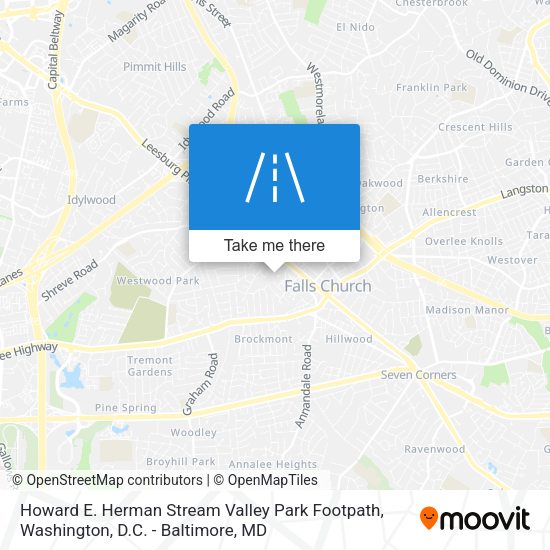 Howard E. Herman Stream Valley Park Footpath map