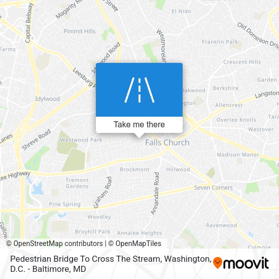 Pedestrian Bridge To Cross The Stream map