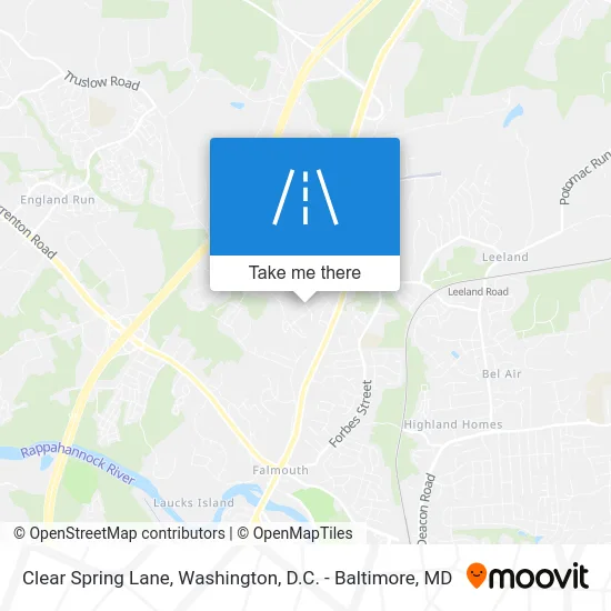 Clear Spring Lane map