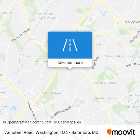 Mapa de Antietam Road