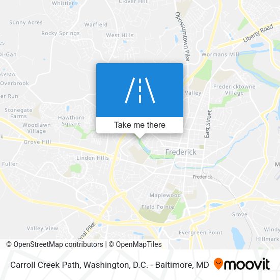 Carroll Creek Path map