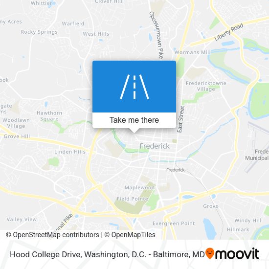 Hood College Drive map