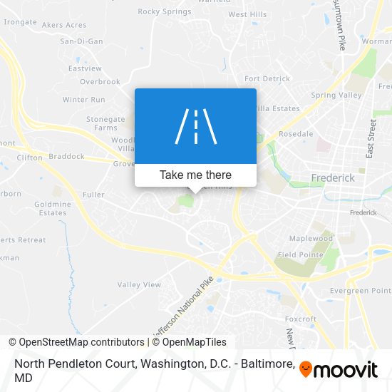 Mapa de North Pendleton Court