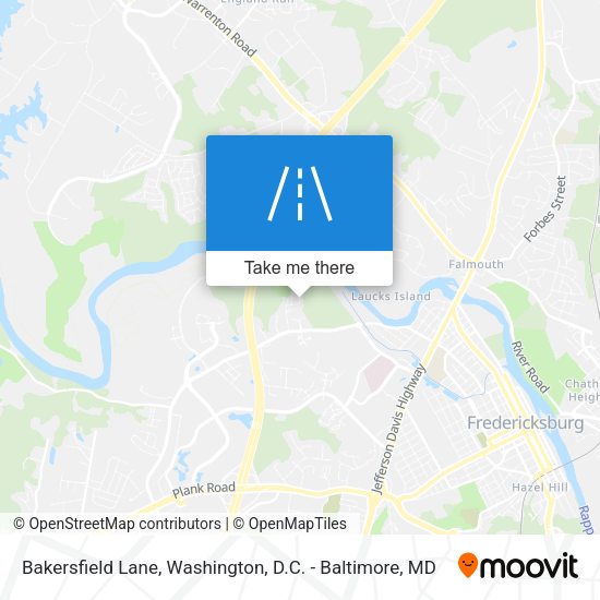 Bakersfield Lane map
