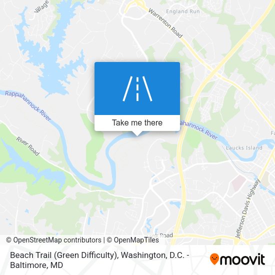 Mapa de Beach Trail (Green Difficulty)