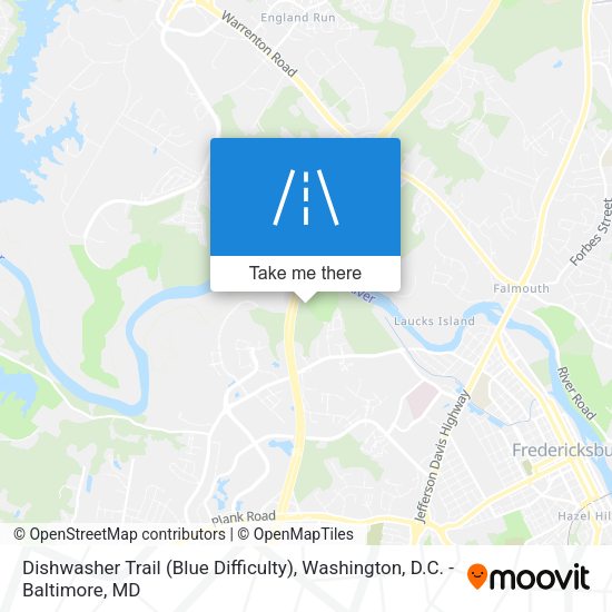 Mapa de Dishwasher Trail (Blue Difficulty)