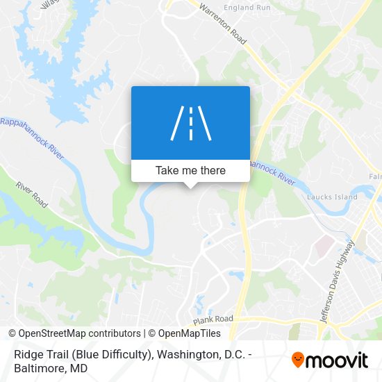 Mapa de Ridge Trail (Blue Difficulty)