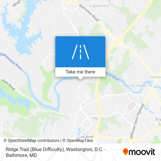 Ridge Trail (Blue Difficulty) map