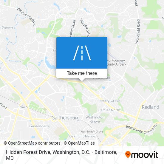 Hidden Forest Drive map