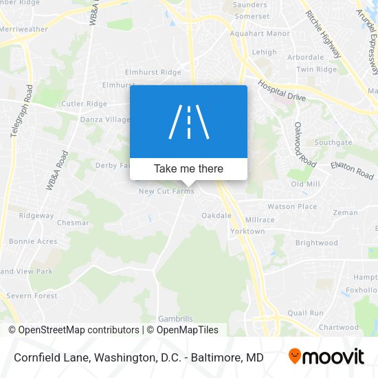 Cornfield Lane map