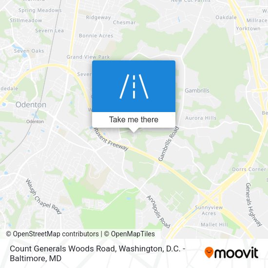 Count Generals Woods Road map