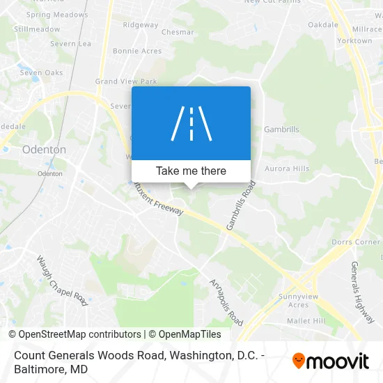 Count Generals Woods Road map