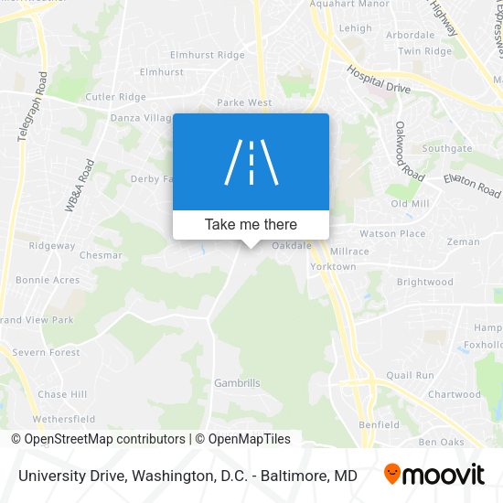 University Drive map