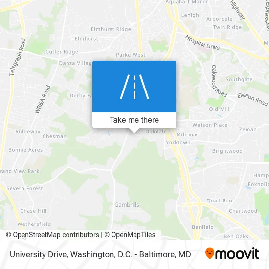 University Drive map