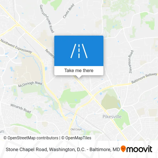 Stone Chapel Road map