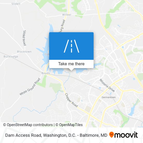 Dam Access Road map