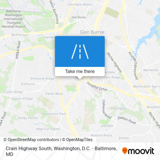 Mapa de Crain Highway South