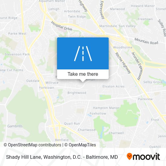 Mapa de Shady Hill Lane