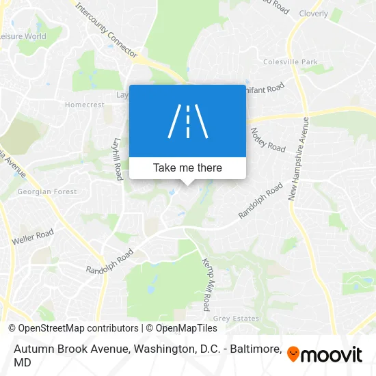 Mapa de Autumn Brook Avenue