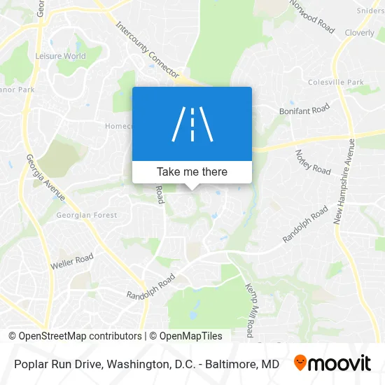 Poplar Run Drive map