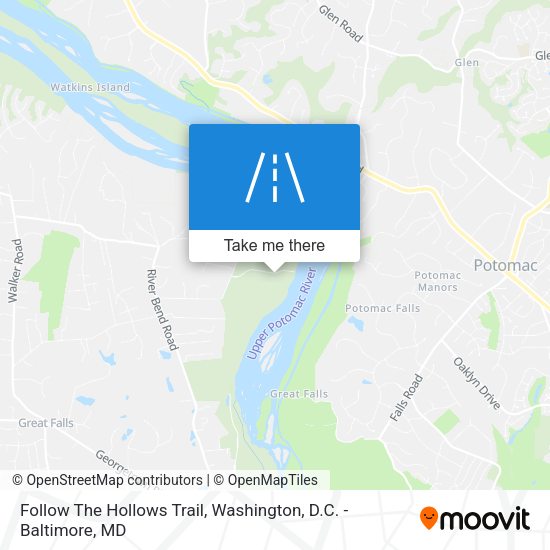 Follow The Hollows Trail map