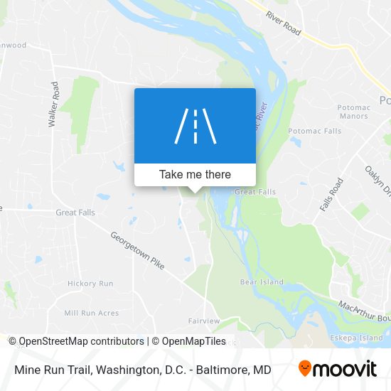 Mine Run Trail map