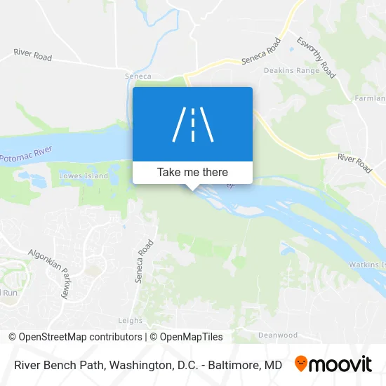 River Bench Path map