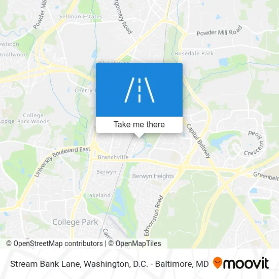 Stream Bank Lane map