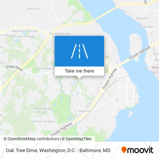 Oak Tree Drive map