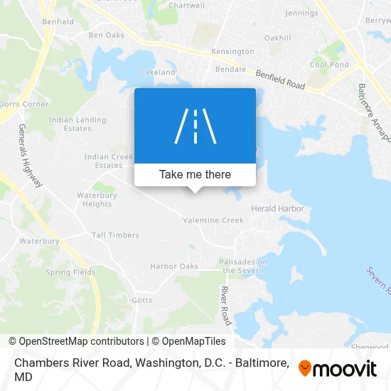 Chambers River Road map