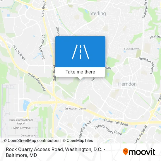 Rock Quarry Access Road map