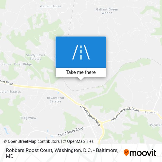 Robbers Roost Court map