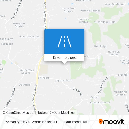 Barberry Drive map